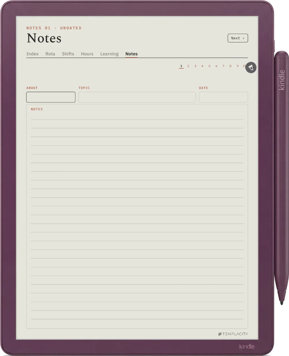 The Planner · Nurse Shift Kindle Scribe Colorsoft page 5