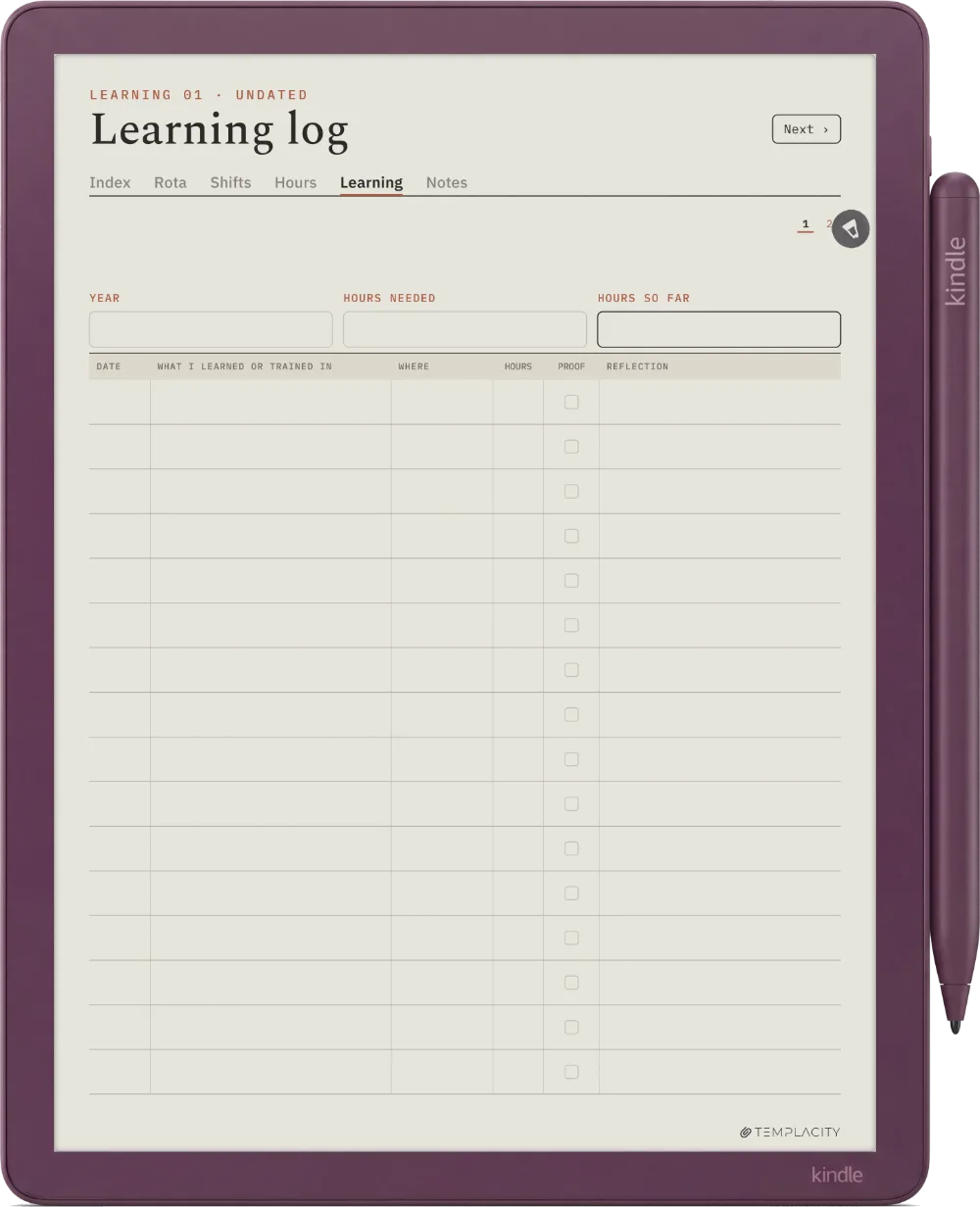 The Planner · Nurse Shift Kindle Scribe Colorsoft page 4