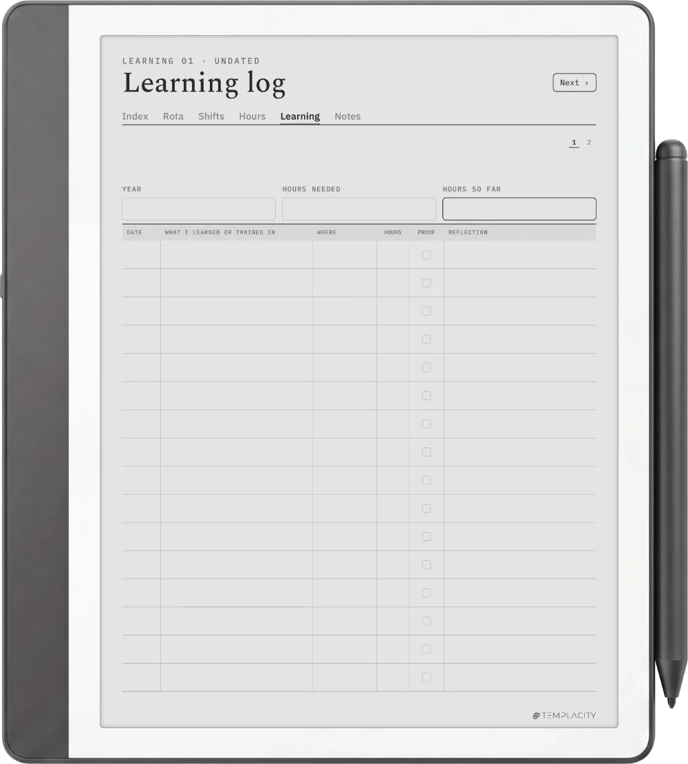 The Planner · Nurse Shift Kindle Scribe page 4