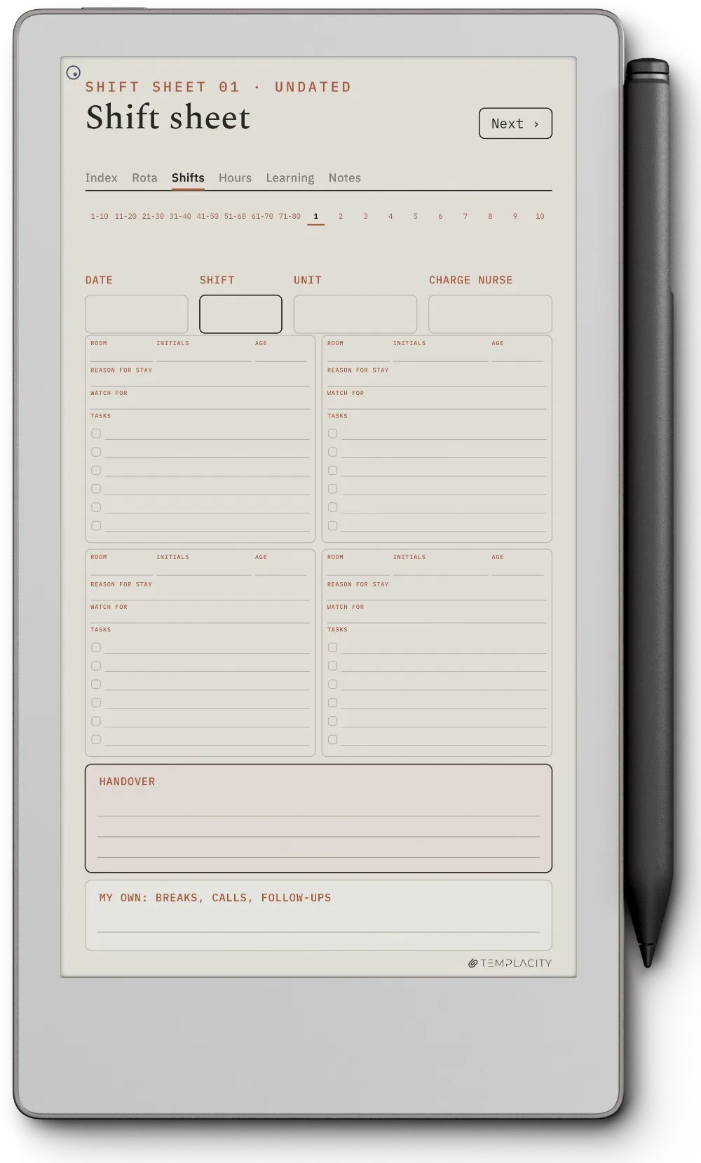 The Planner on the reMarkable Paper Pro Move