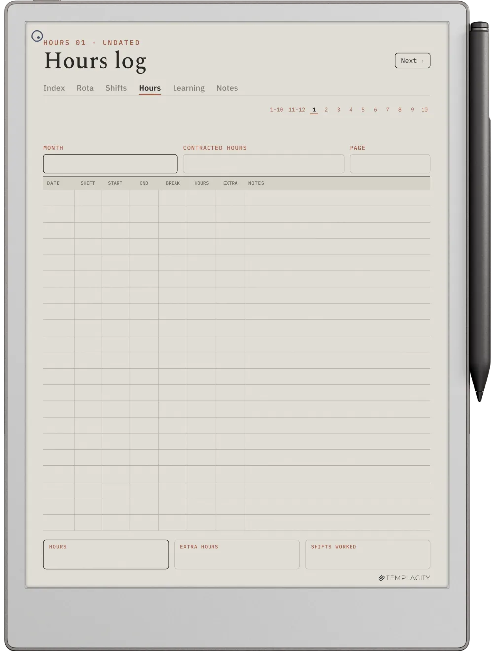 Der Planer · Dienstplan Pflege reMarkable Paper Pro, Seite 3