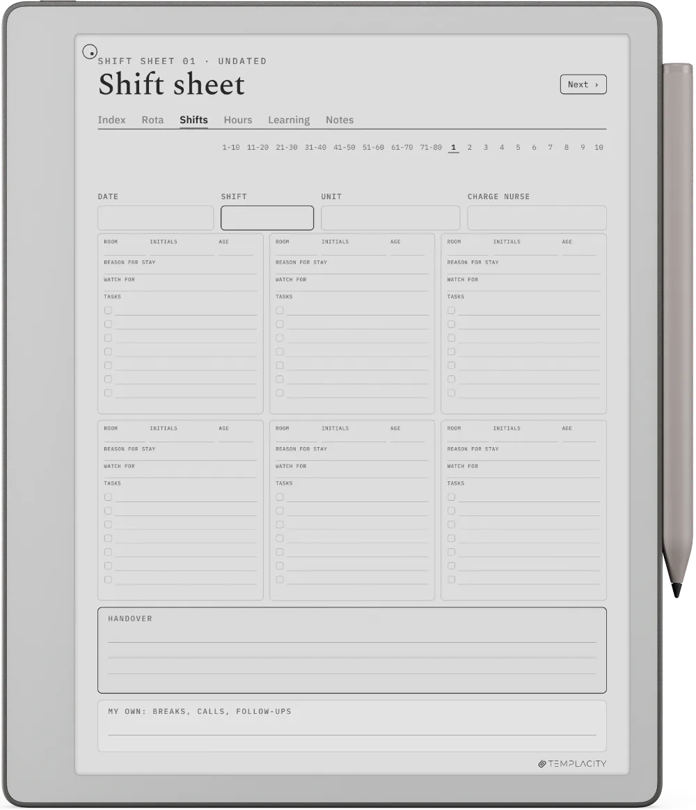 The Planner on the reMarkable Paper Pure
