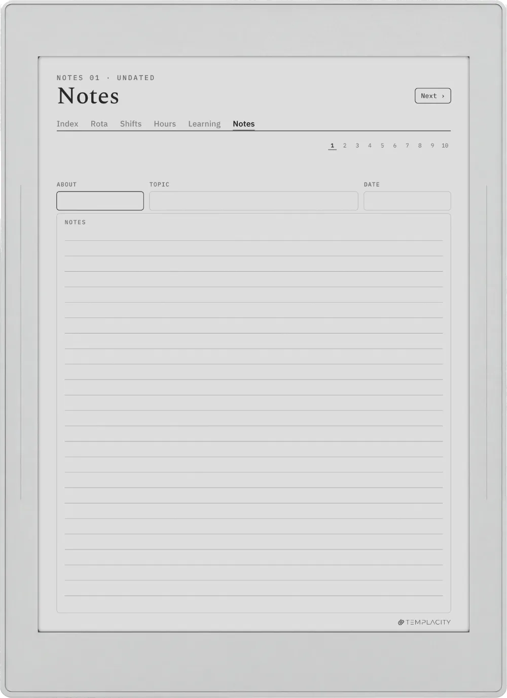 The Planner · Nurse Shift Supernote Nomad page 5