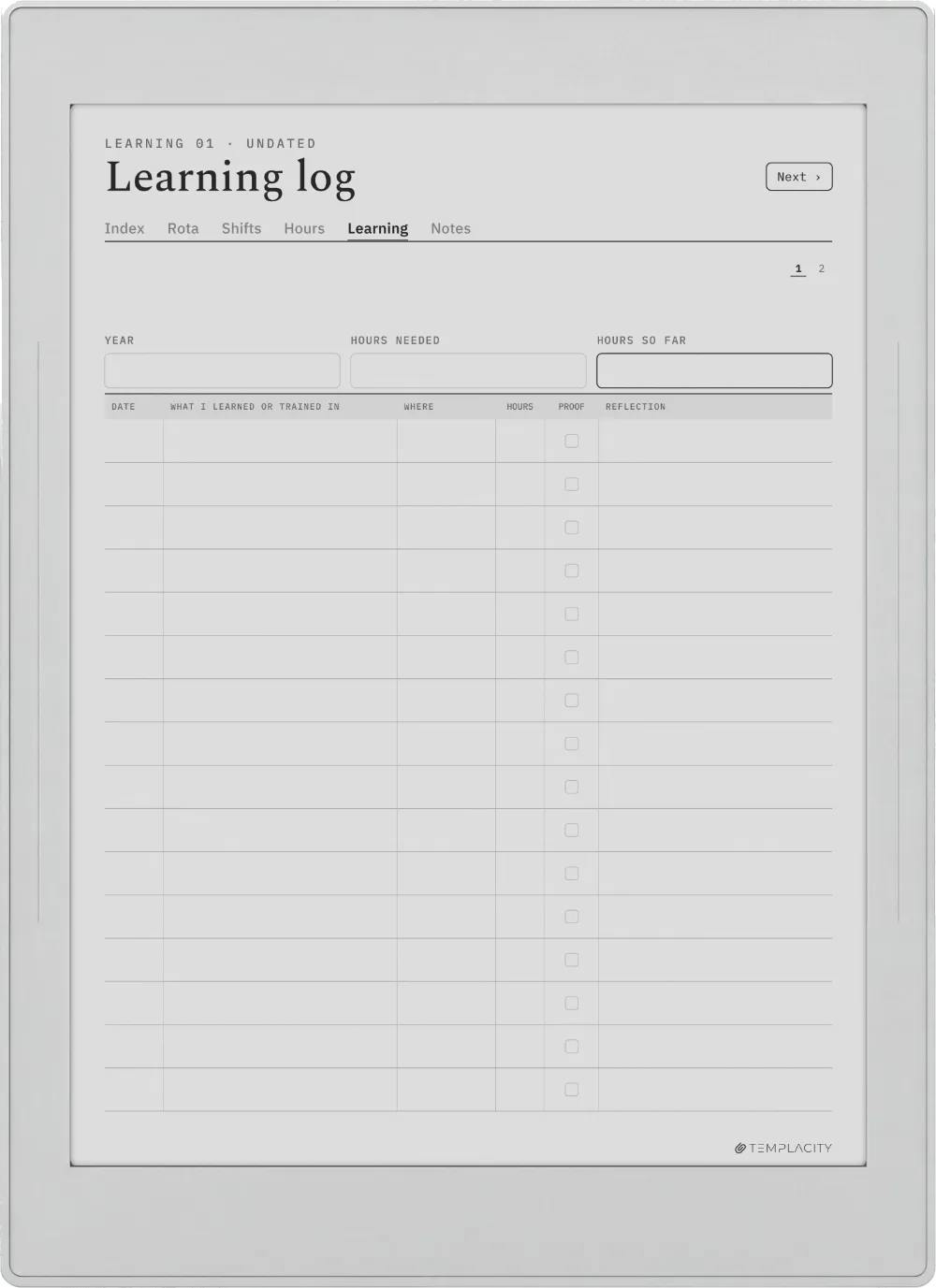 The Planner · Nurse Shift Supernote Nomad page 4