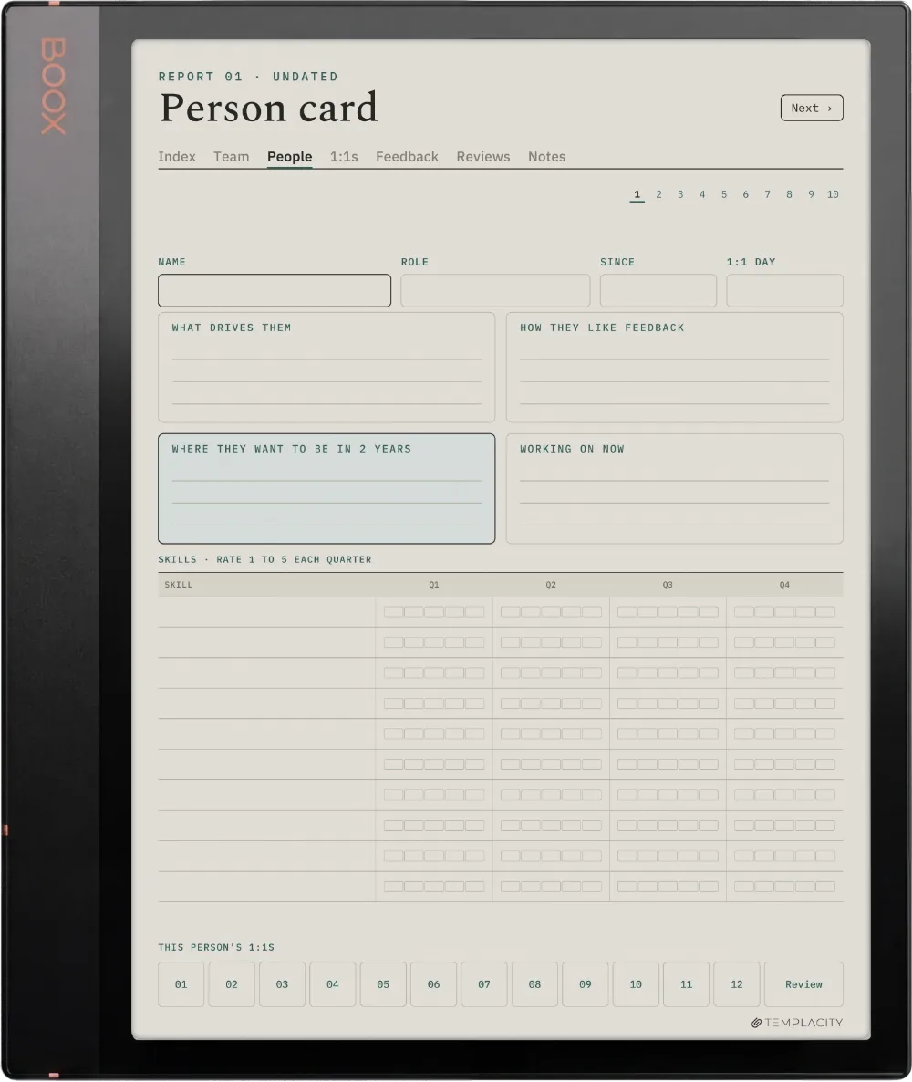 The Planner The Person Card
