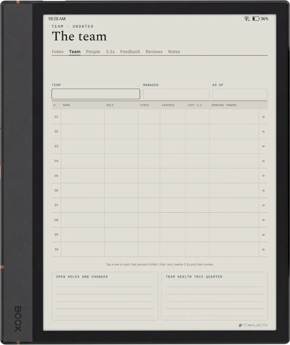The Planner · People Manager Boox Note Air4 C page 1