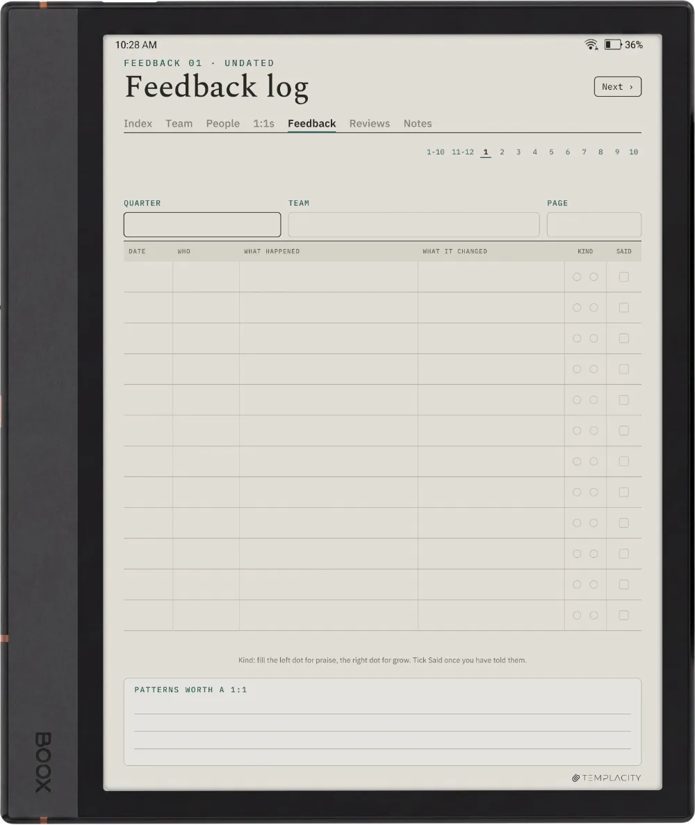 The Planner · People Manager Boox Note Air4 C page 4