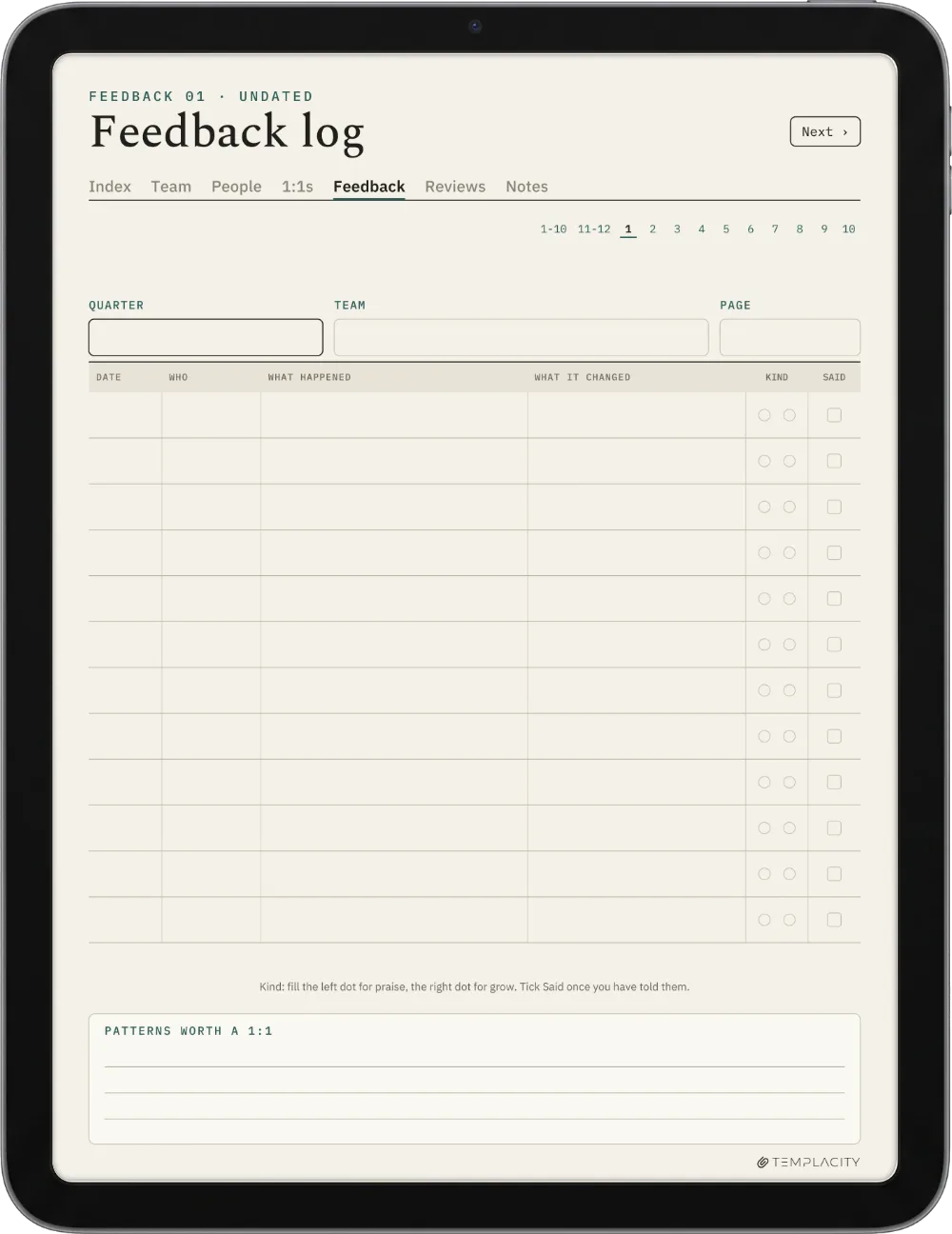 The Planner · People Manager iPad page 4