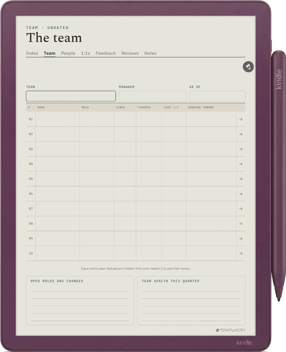 The Planner · People Manager Kindle Scribe Colorsoft page 1