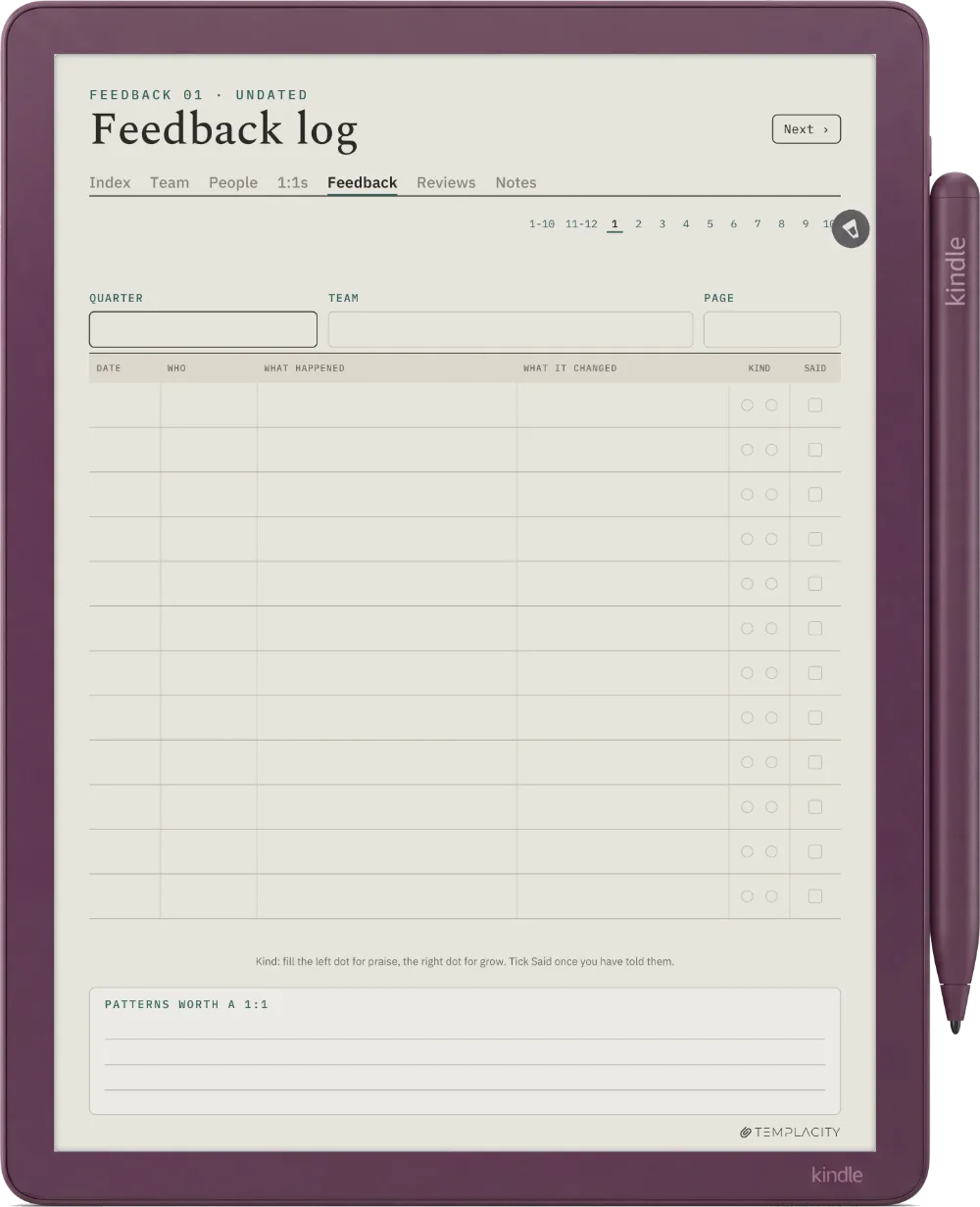 The Planner · People Manager Kindle Scribe Colorsoft page 4