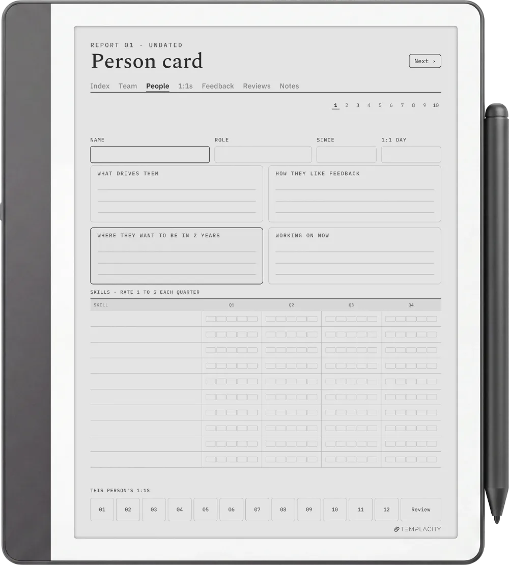 The Planner · People Manager Kindle Scribe page 2
