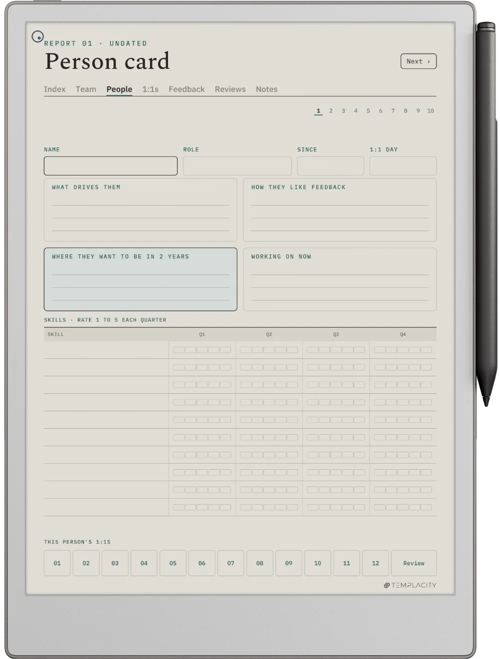 The Planner The Person Card