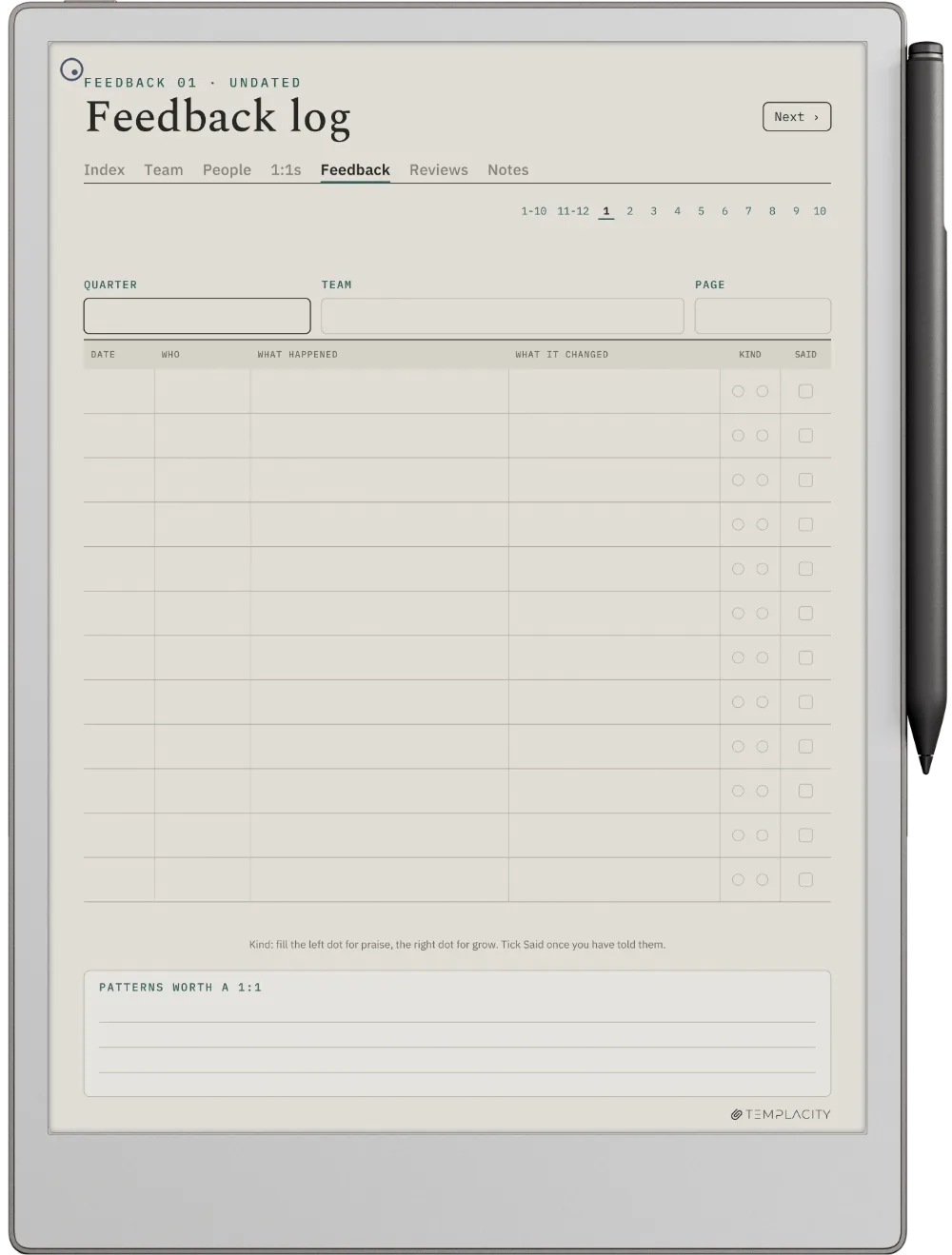 The Planner · People Manager reMarkable Paper Pro page 4