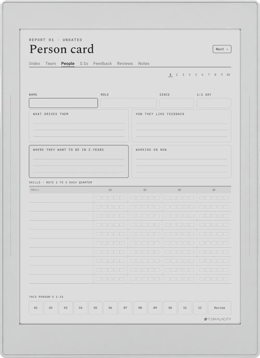 The Planner The Person Card