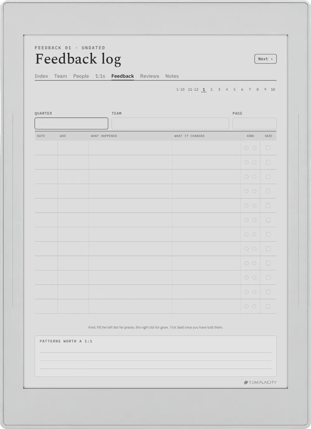 The Planner · People Manager Supernote Nomad page 4