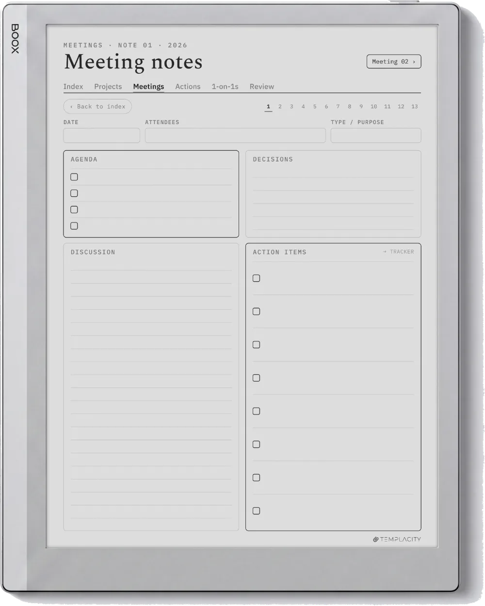 The Planner · Work Boox Go 10.3 page 3