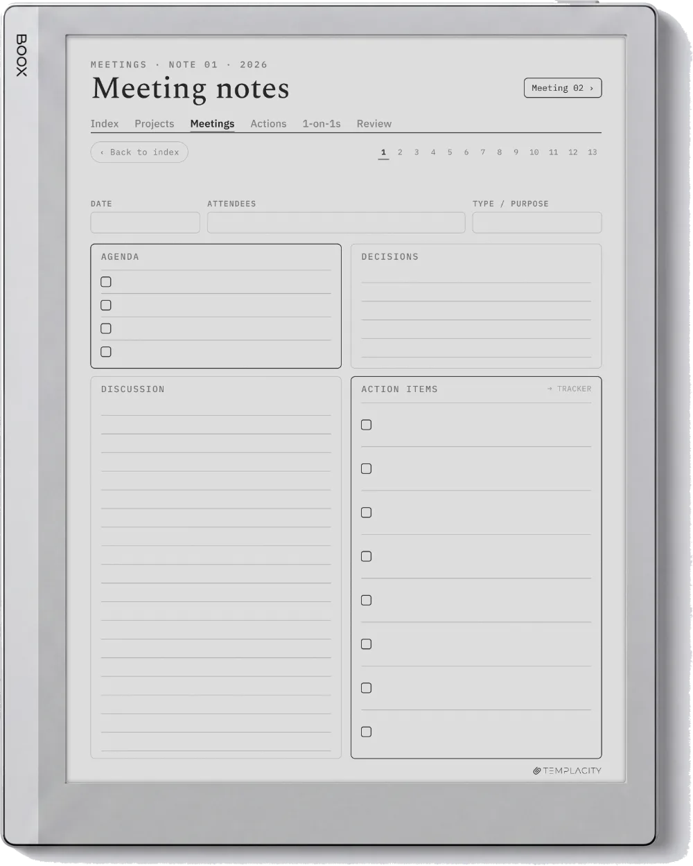 The Planner · Work Boox Go 10.3 page 3