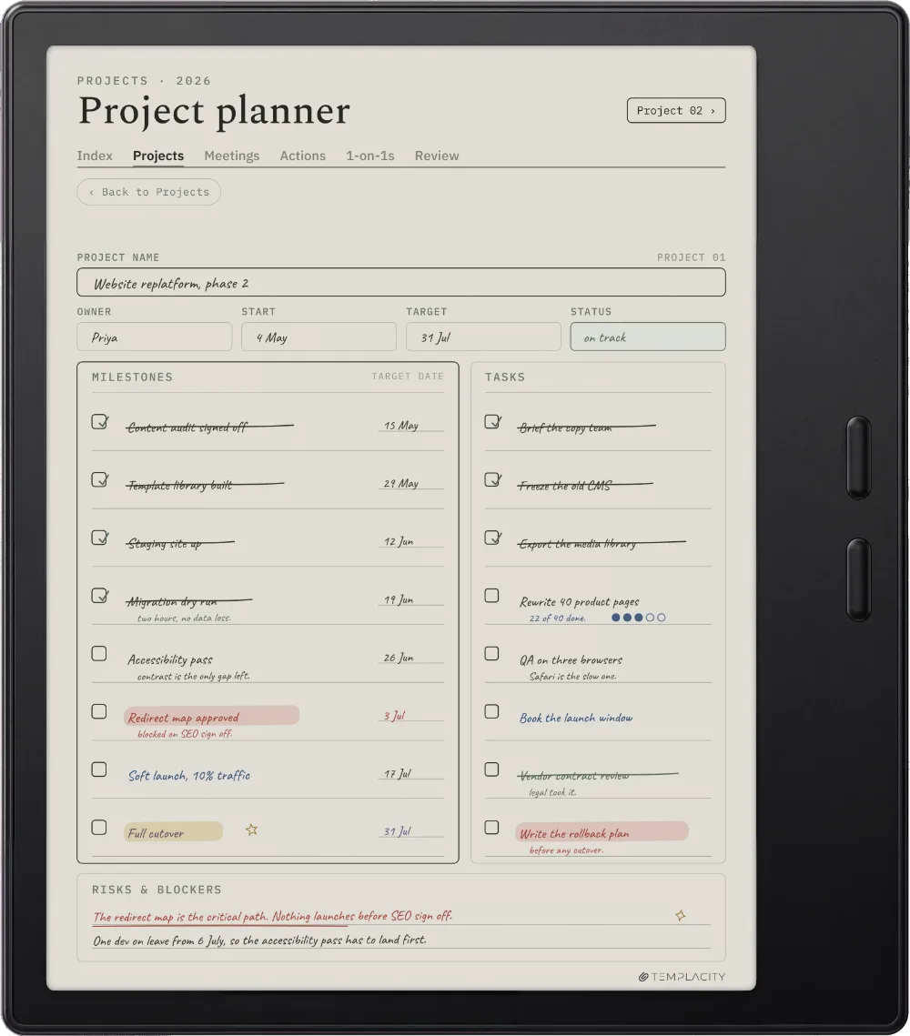 The Planner on the Boox Go Color 7 (Gen II)