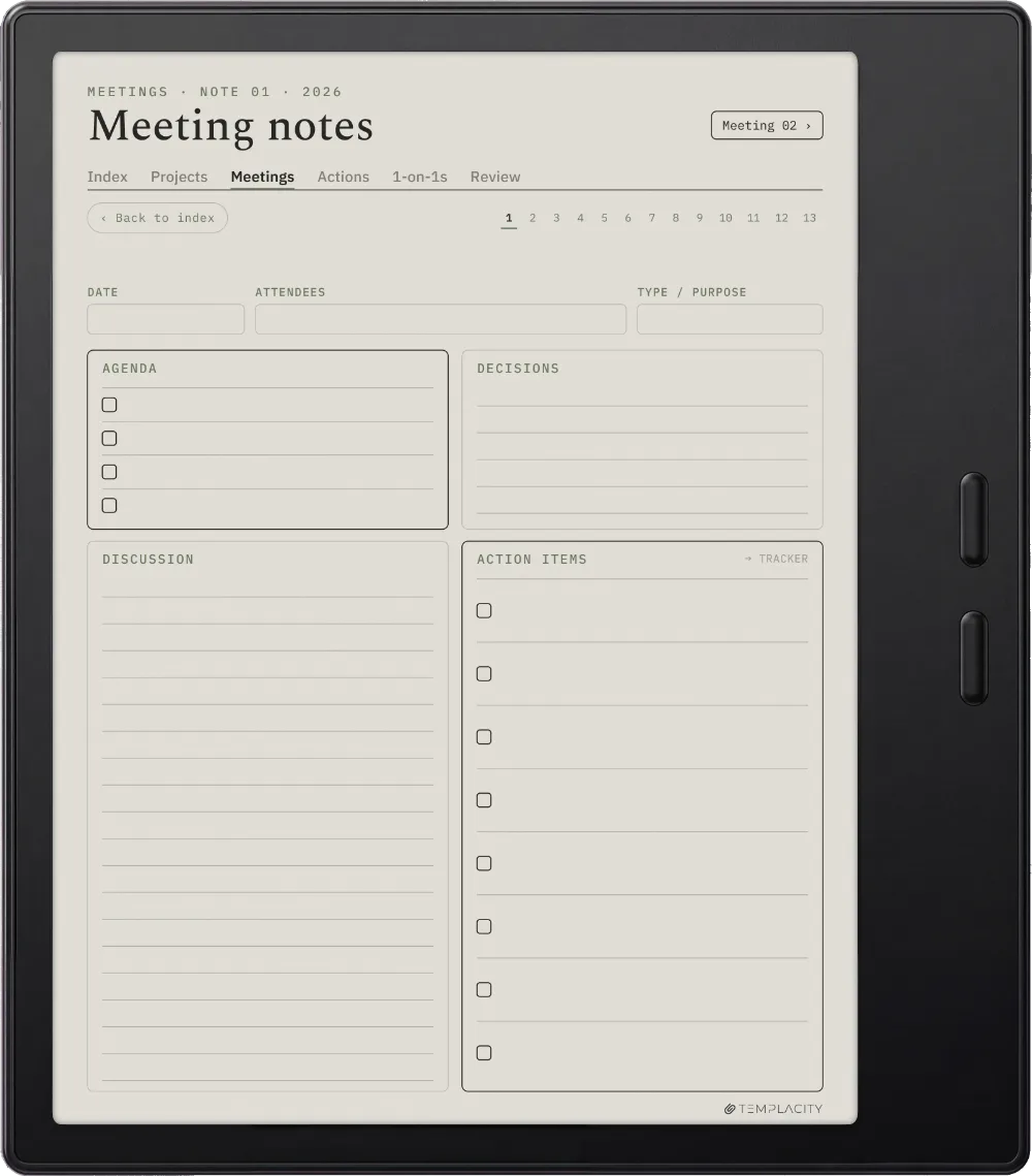 The Planner · Work Boox Go Color 7 (Gen II) page 3
