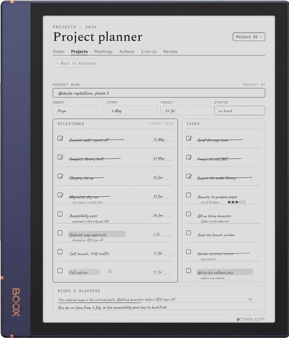 The Planner on the Boox Note Air2