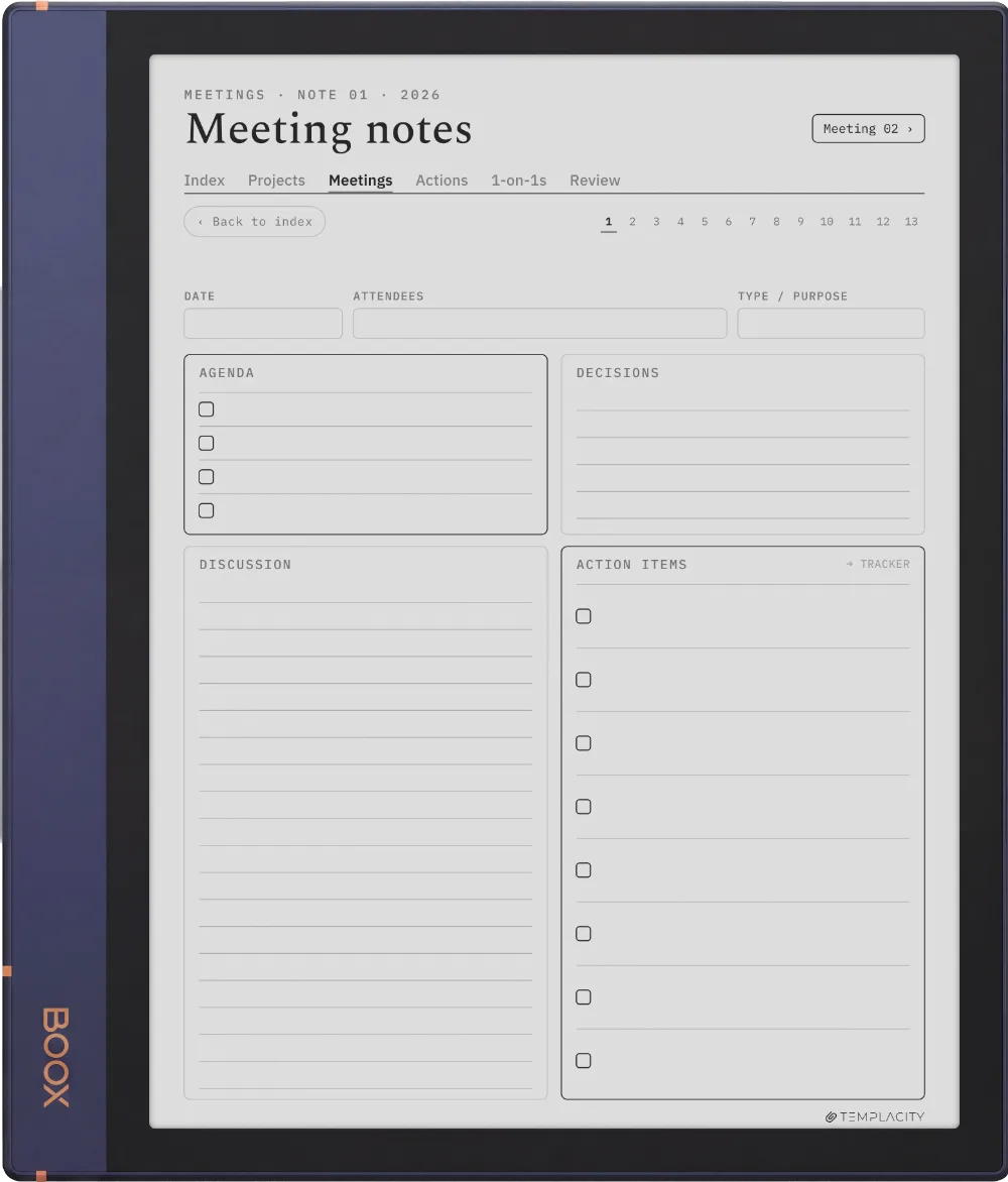 The Planner · Work Boox Note Air2 page 3
