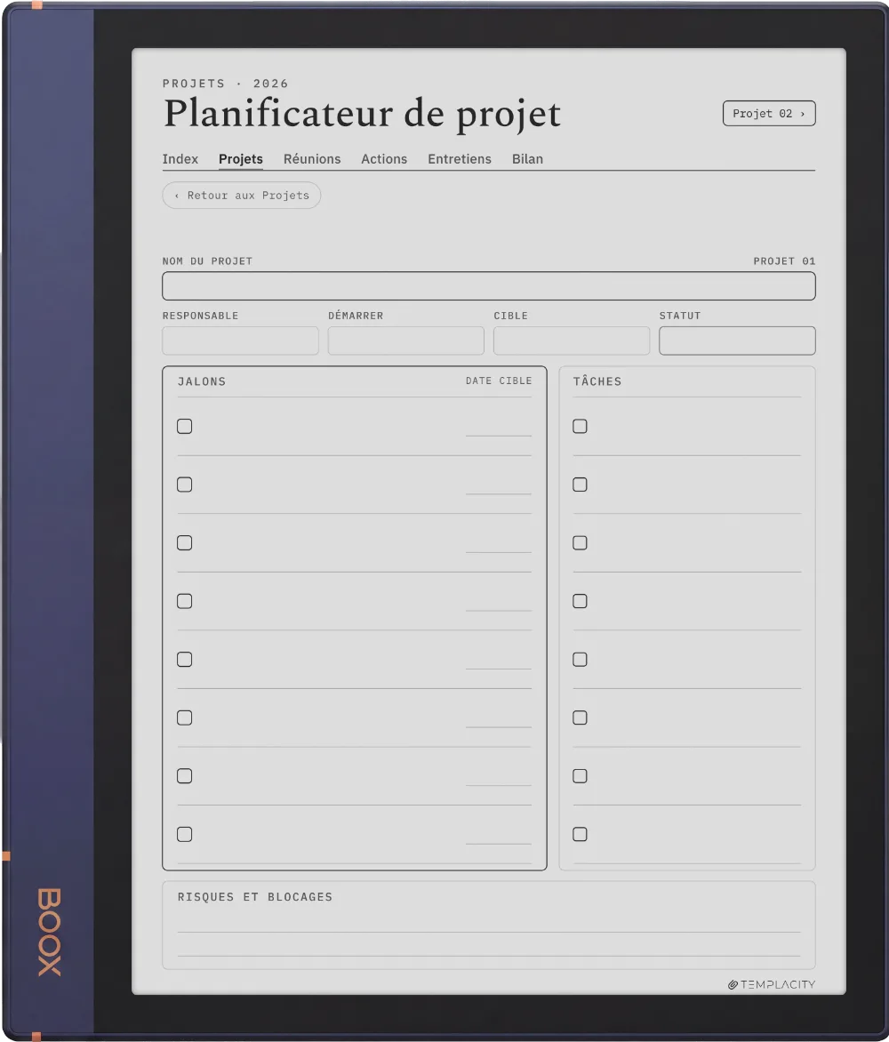 The Planner Le tableau de bord des projets