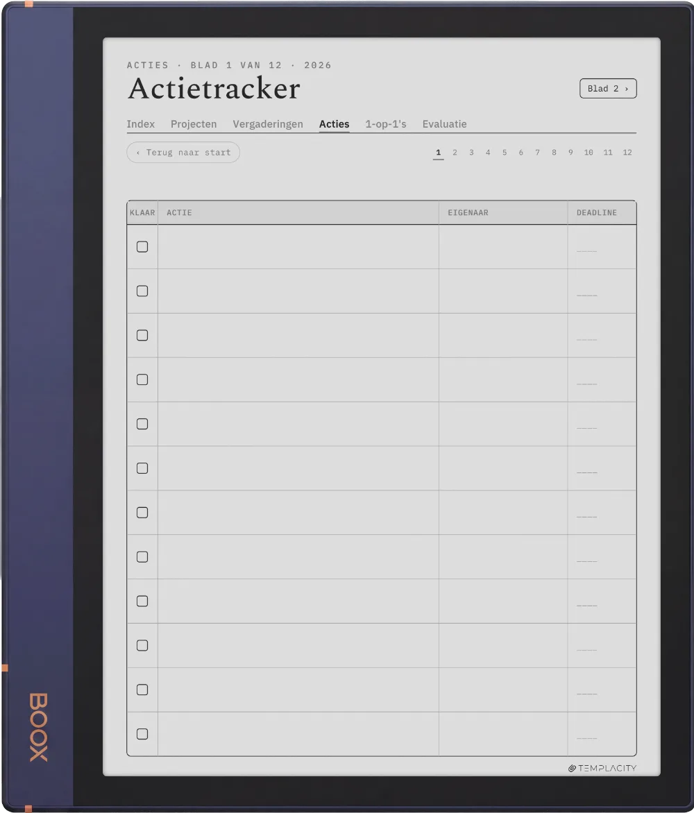 The Planner · Werk Boox Note Air2 pagina 2