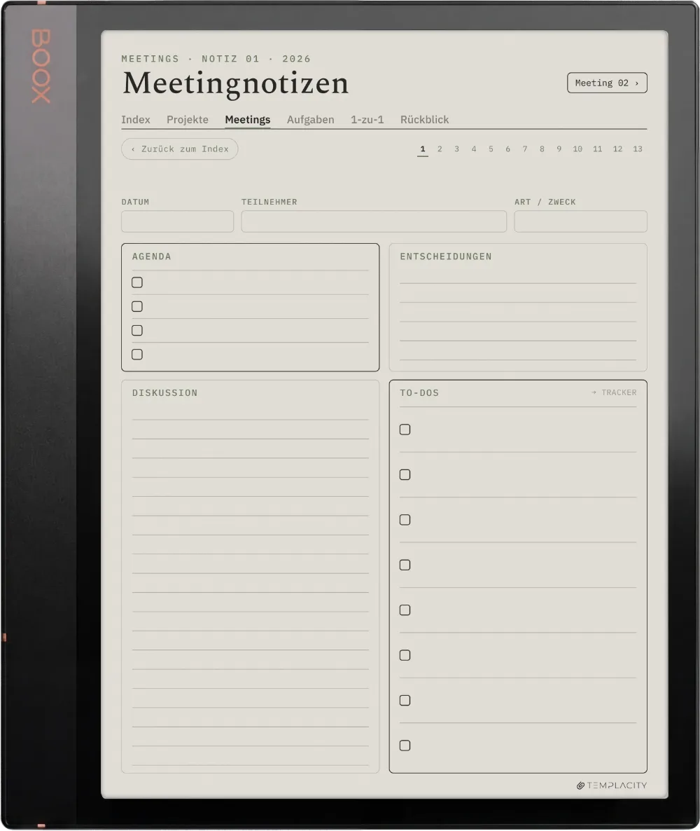 The Planner · Work Boox Note Air3 C Seite 3
