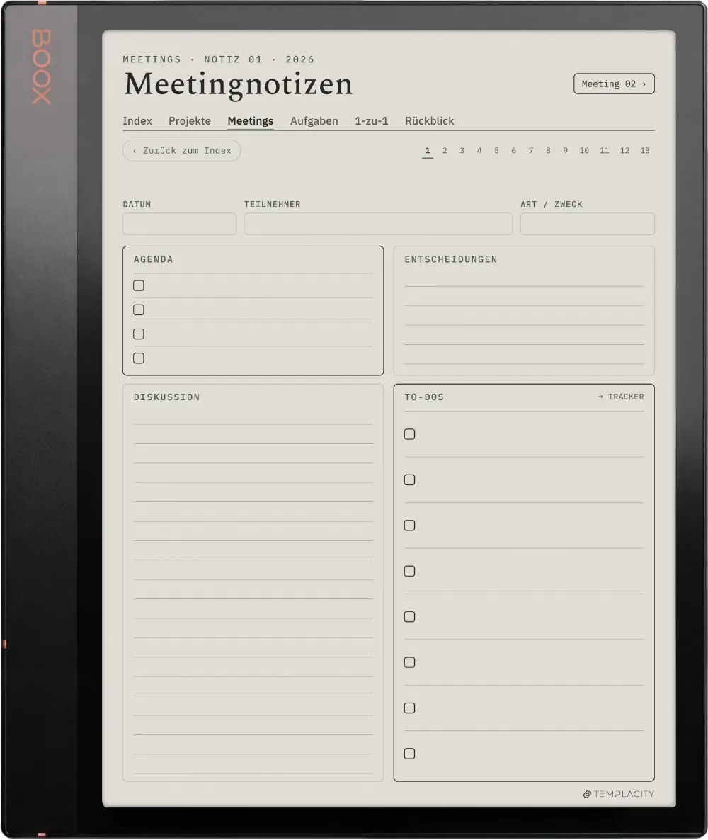The Planner · Work Boox Note Air3 C Seite 3