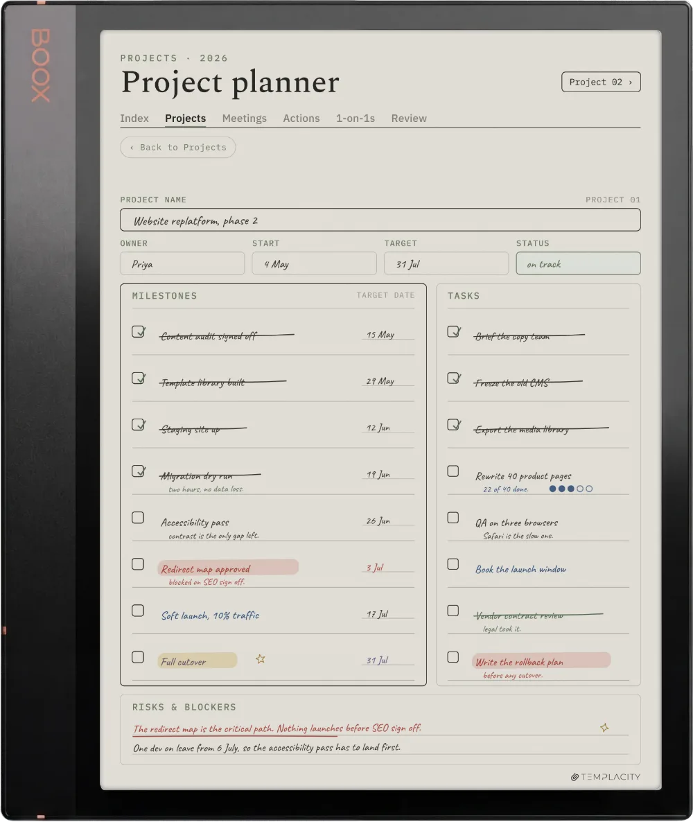 The Planner on the Boox Note Air3 C