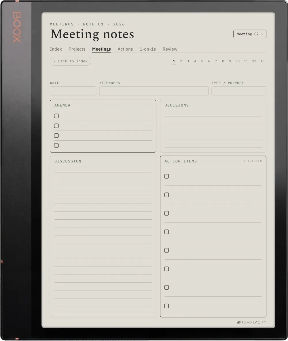The Planner · Work Boox Note Air3 C page 3