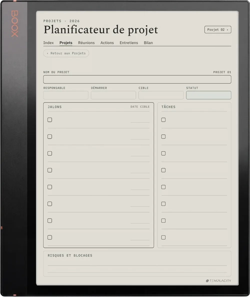 The Planner Le tableau de bord des projets