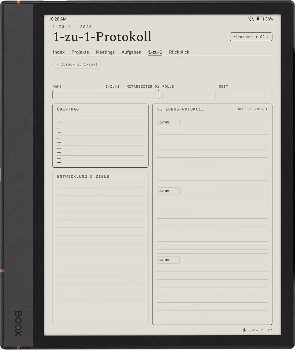 The Planner · Work Boox Note Air4 C Seite 5