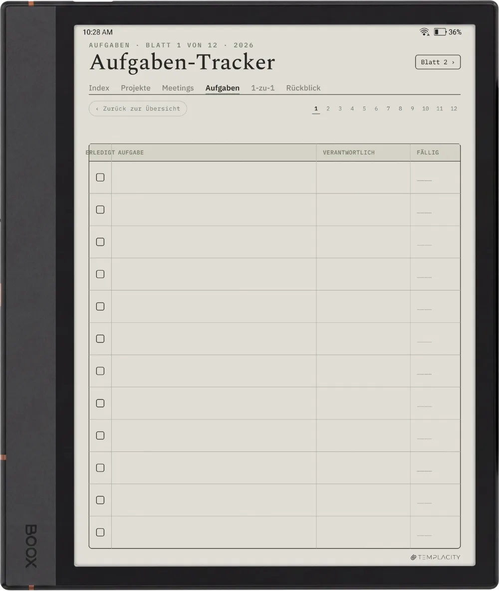 The Planner · Work Boox Note Air4 C Seite 2
