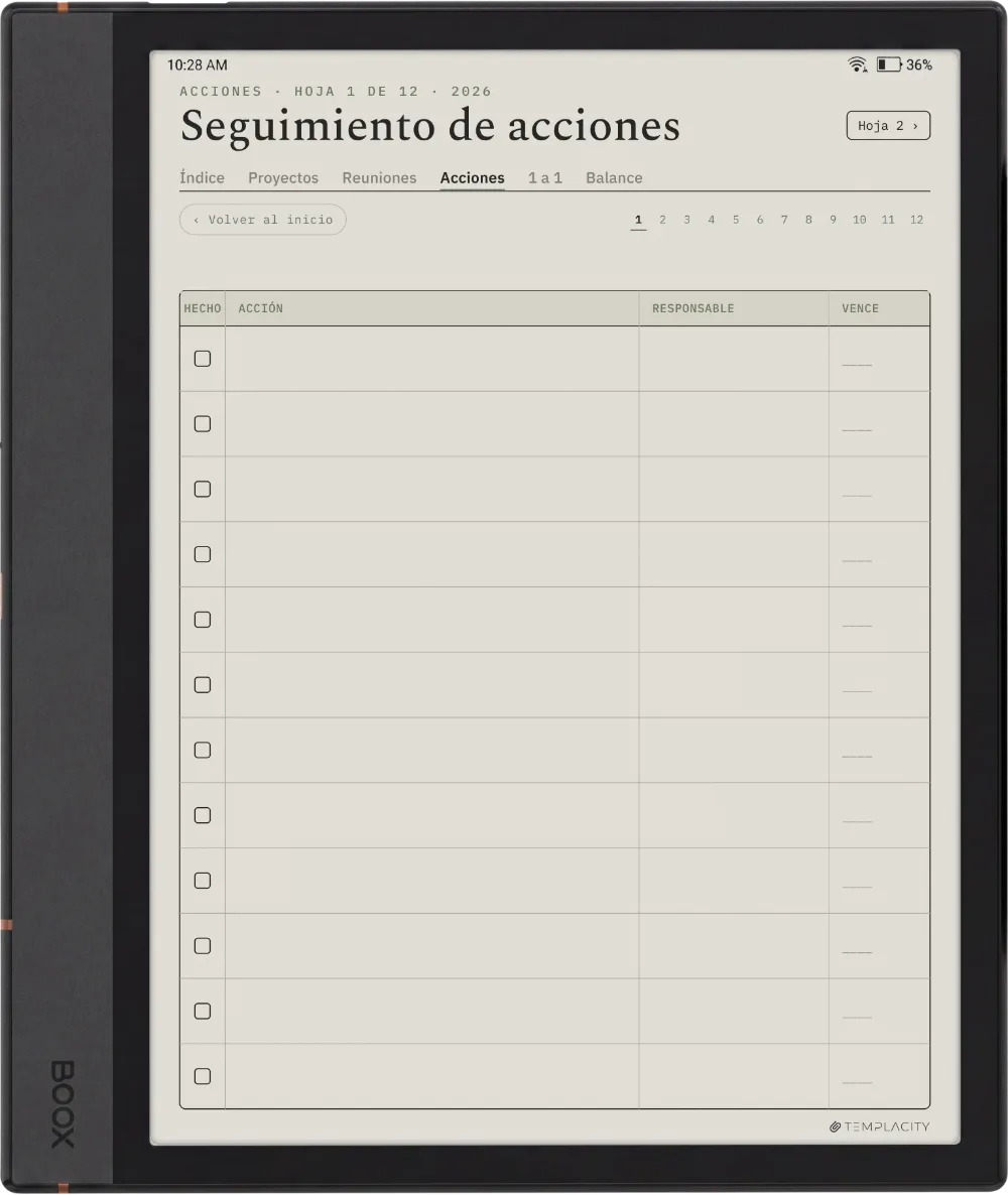 The Planner · Trabajo Boox Note Air4 C página 2