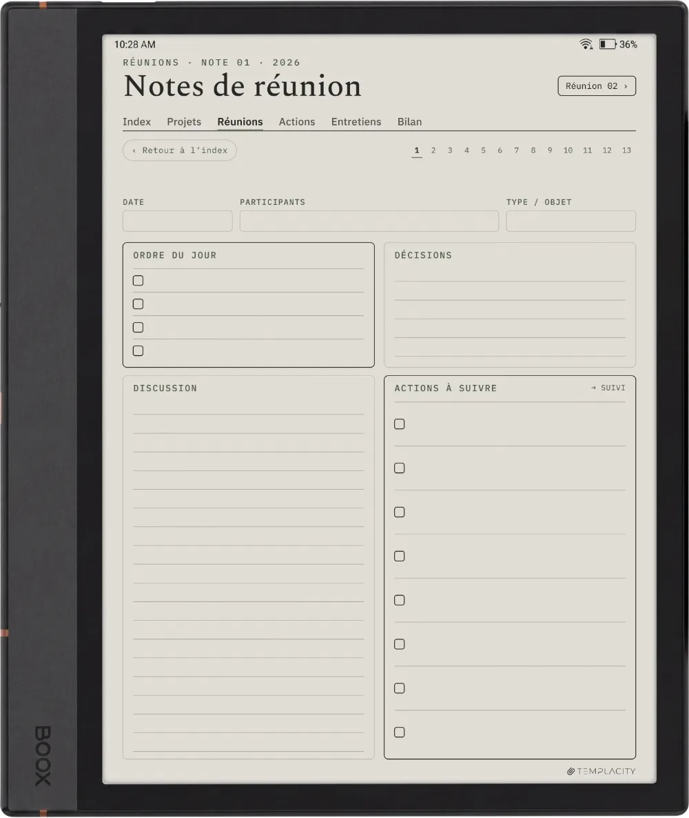 The Planner · Work Boox Note Air4 C page 3