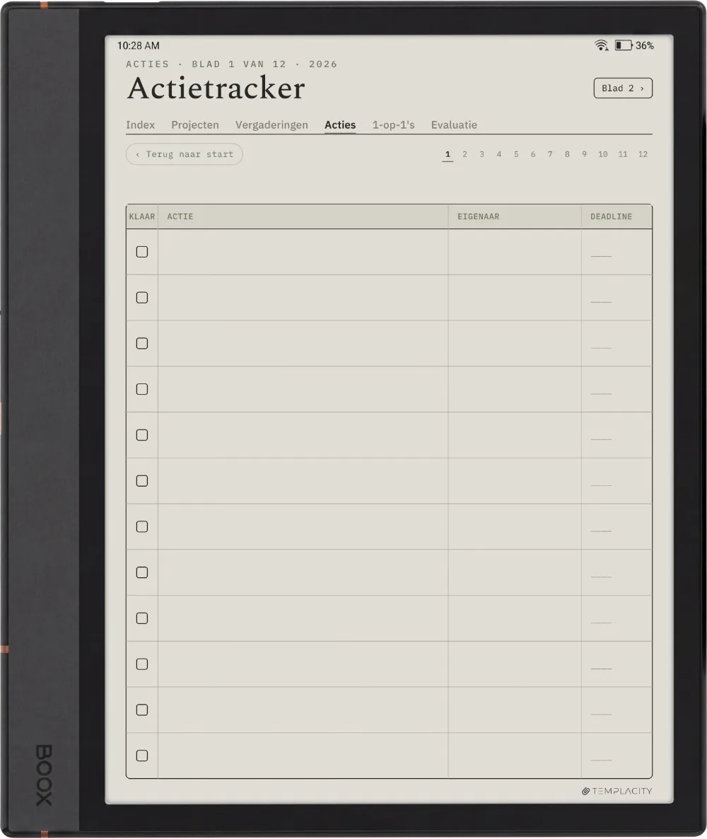 The Planner · Werk Boox Note Air4 C pagina 2