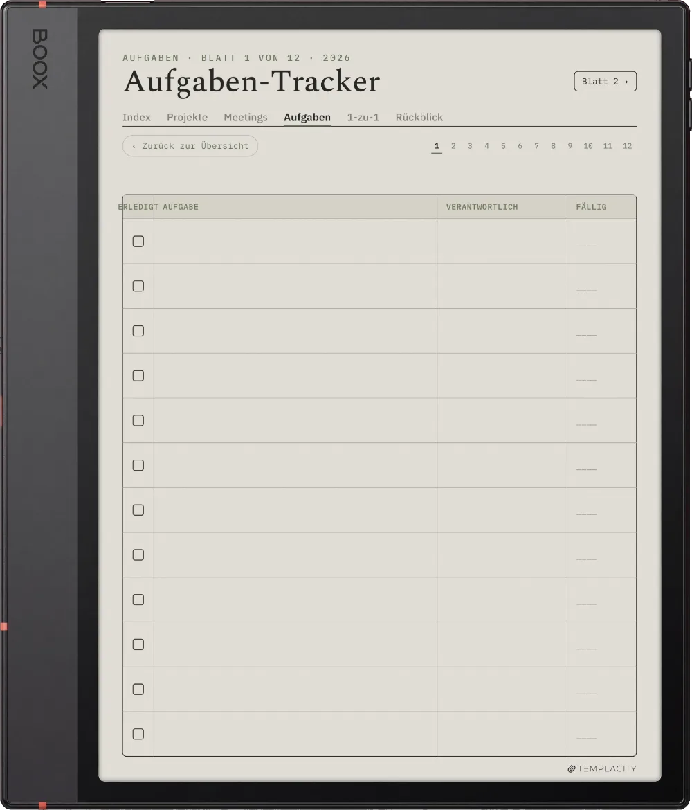 The Planner · Work Boox Note Air5 C Seite 2