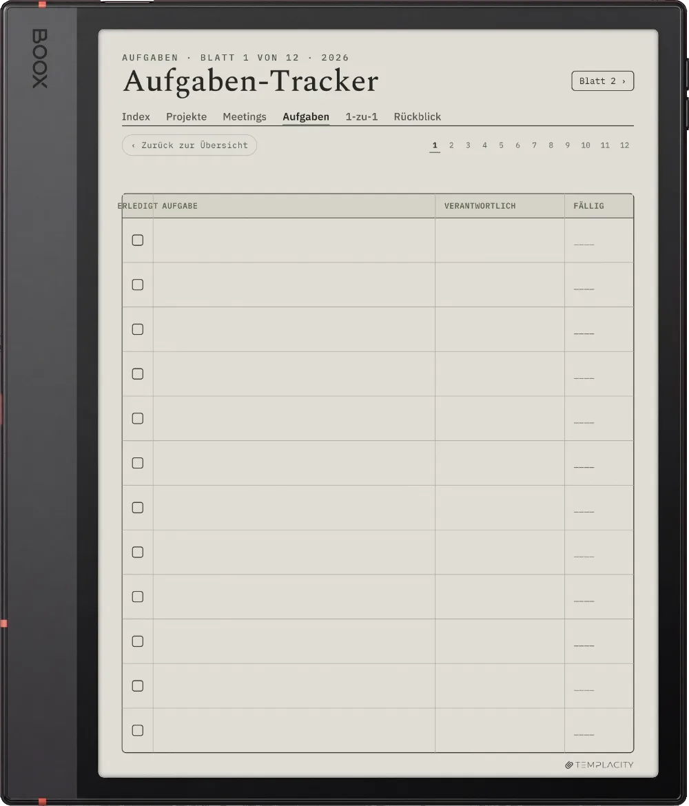 The Planner · Work Boox Note Air5 C Seite 2