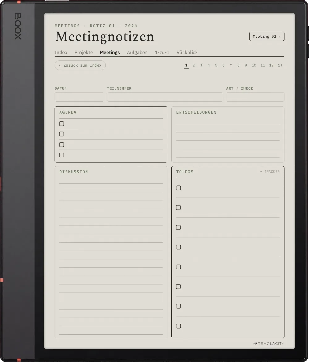 The Planner · Work Boox Note Air5 C Seite 3
