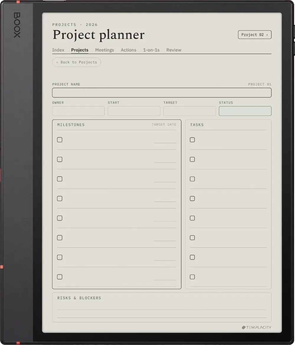 The Planner · Work Boox Note Air5 C page 1