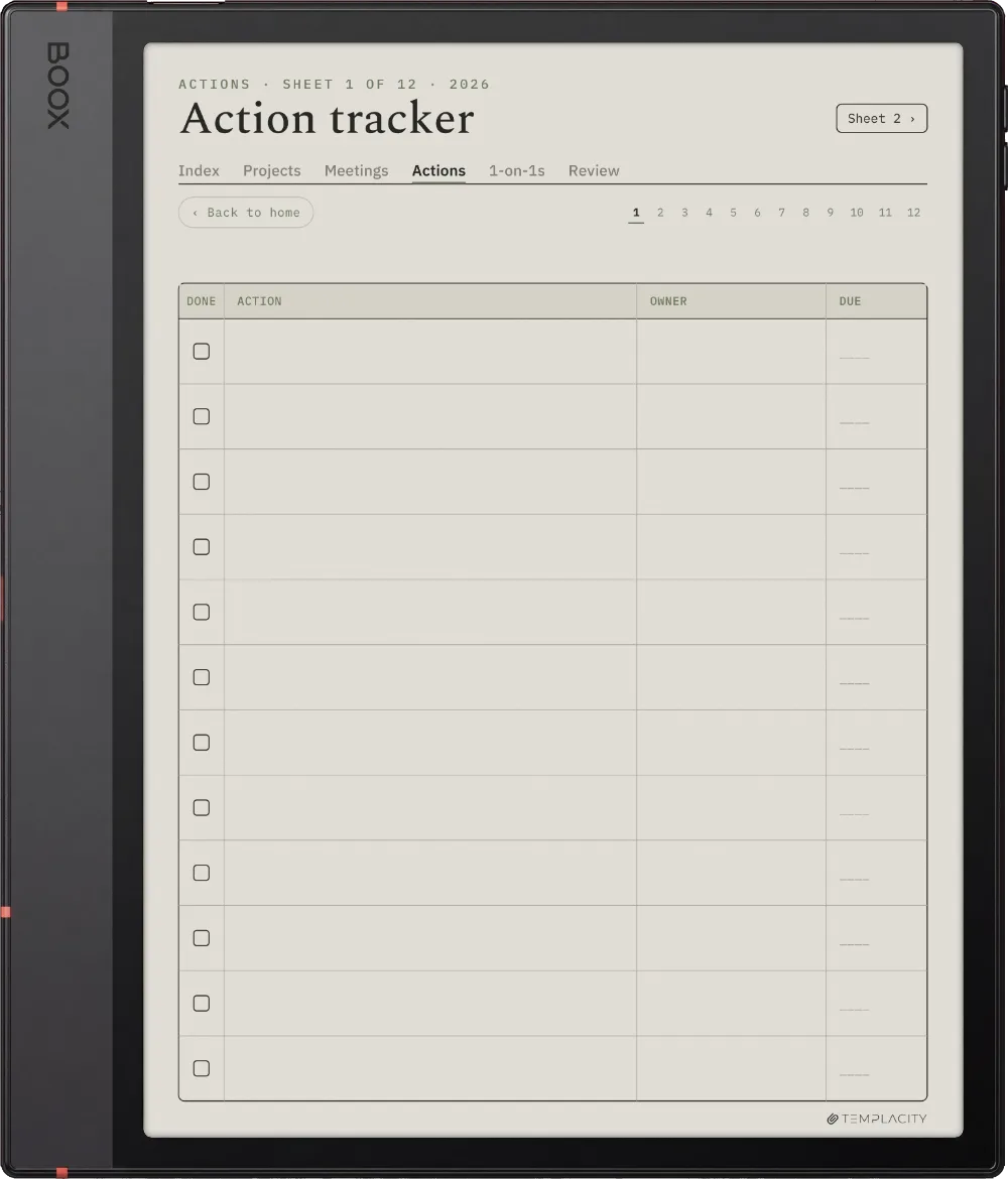 The Planner · Work Boox Note Air5 C page 2