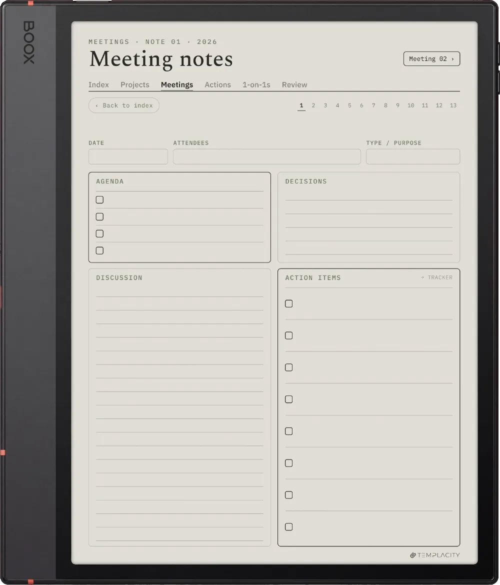 The Planner · Work Boox Note Air5 C page 3