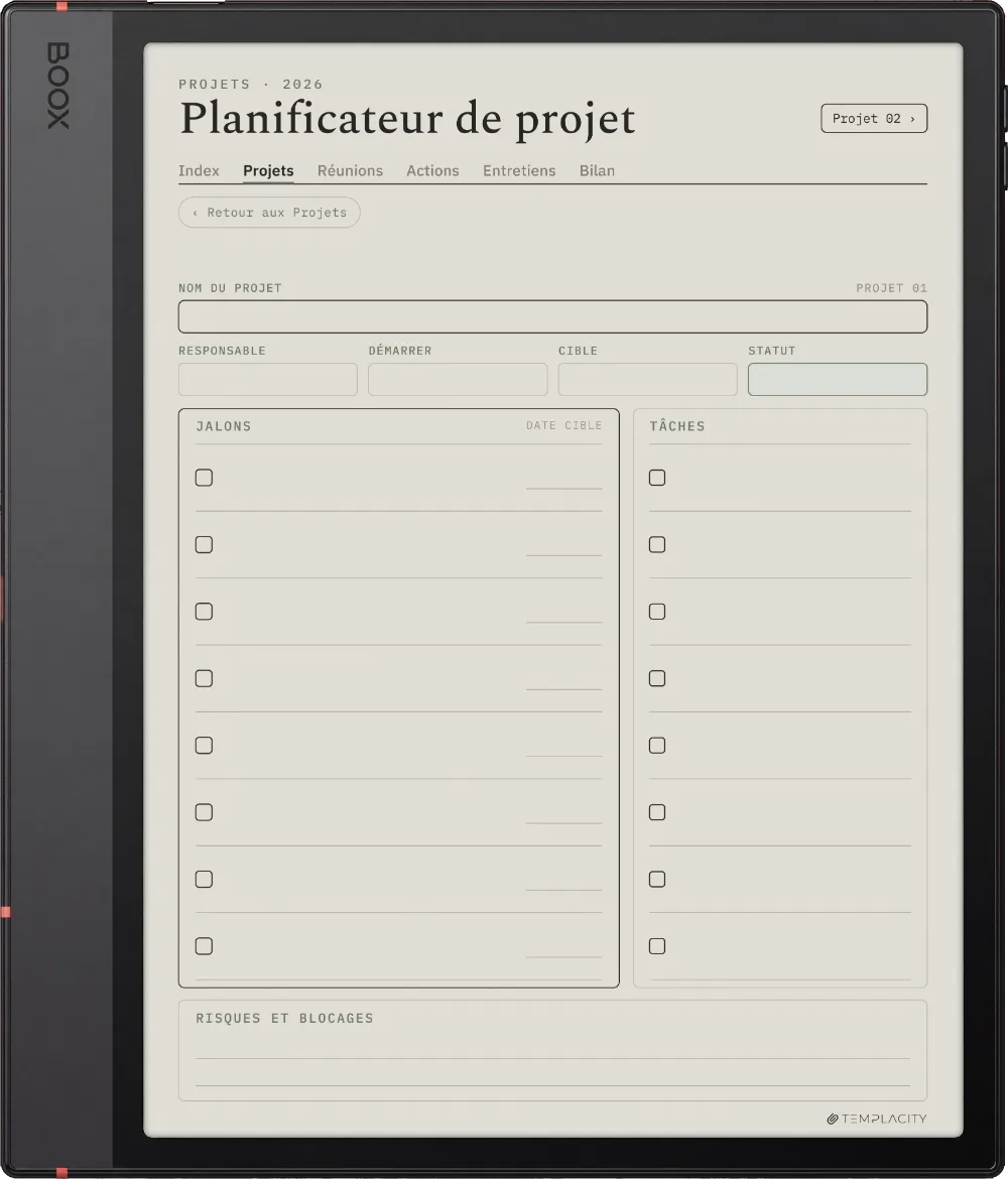 The Planner Le tableau de bord des projets