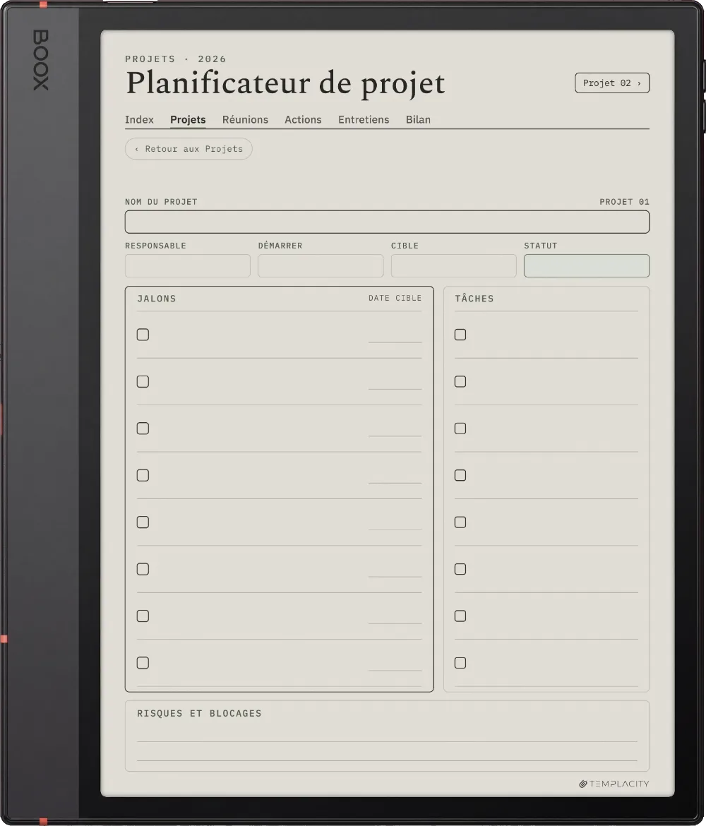 The Planner Le tableau de bord des projets