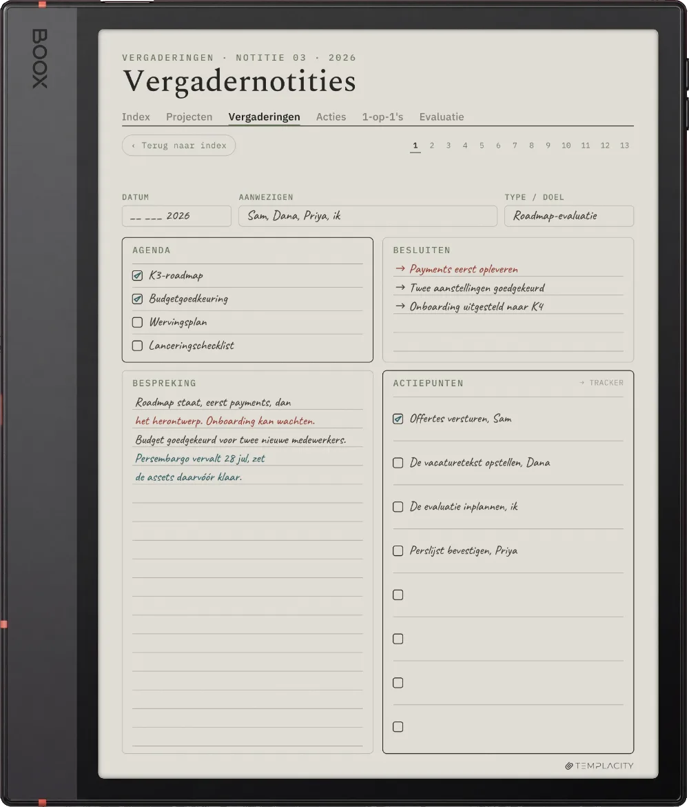 The Planner op de Boox Note Air5 C