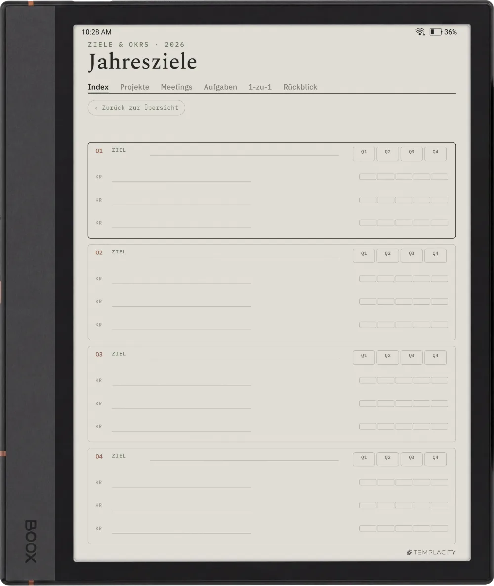 The Planner · Work Boox Note Max Seite 4