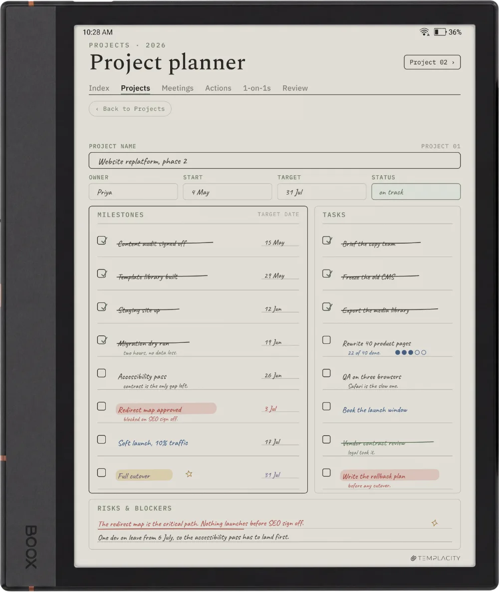 The Planner on the Boox Note Max