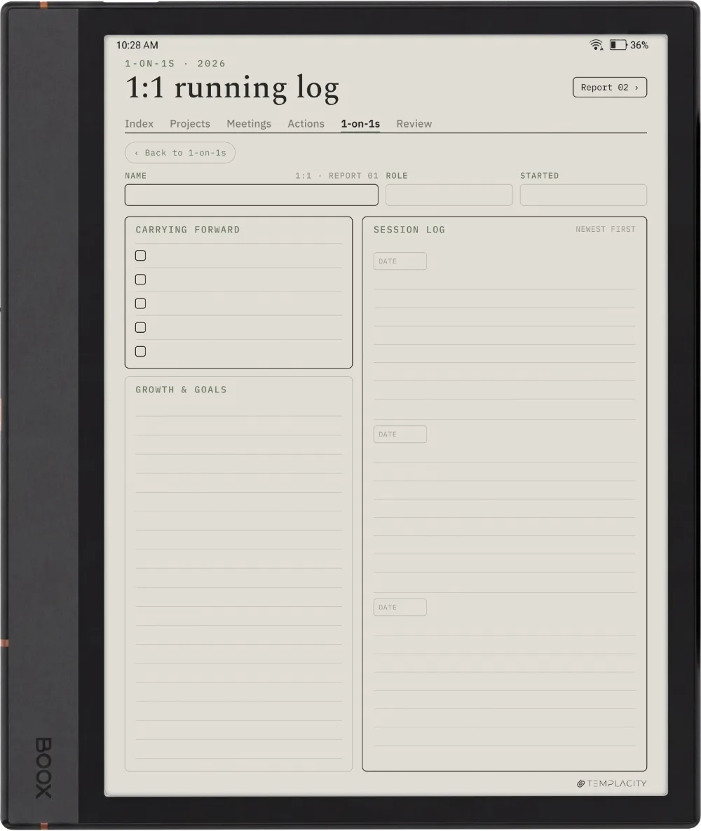 The Planner · Work Boox Note Max page 5