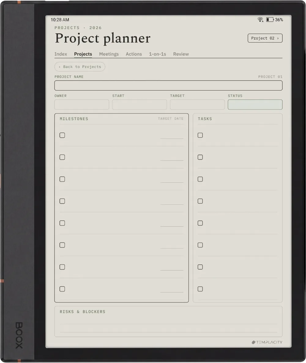 The Planner · Work Boox Note Max page 1